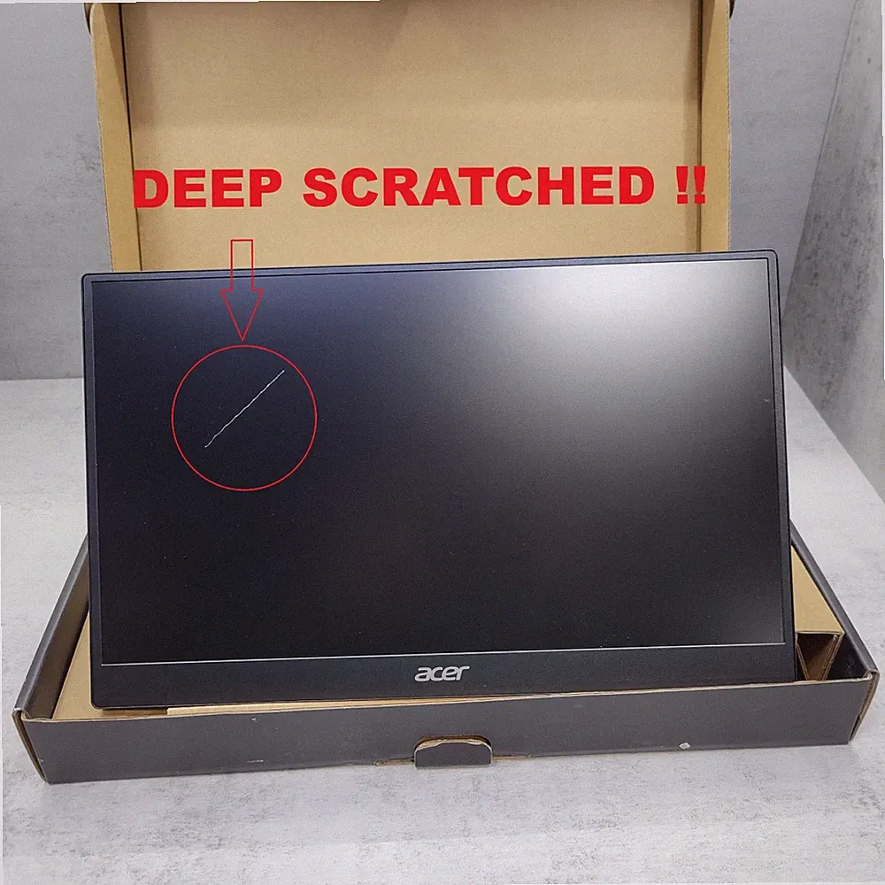 Acer PM161Q B 15.6" FHD 1920x1080 60Hz Portable LCD IPS Monitor [DEEP SCRATCHED]