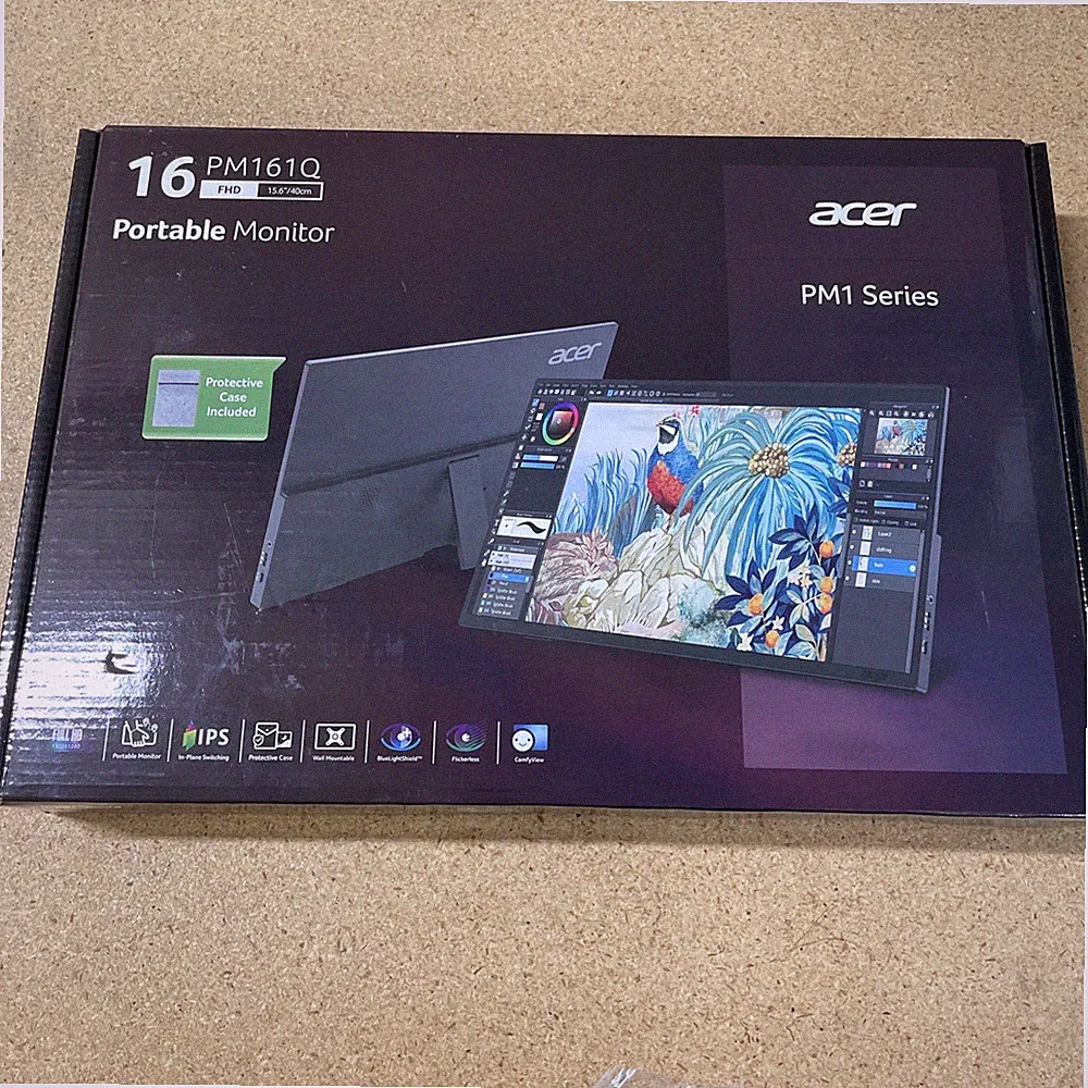 Acer PM161Q B 16" FHD 1920x1080 60Hz 4ms Portable LCD IPS Monitor UMZP1AAB01