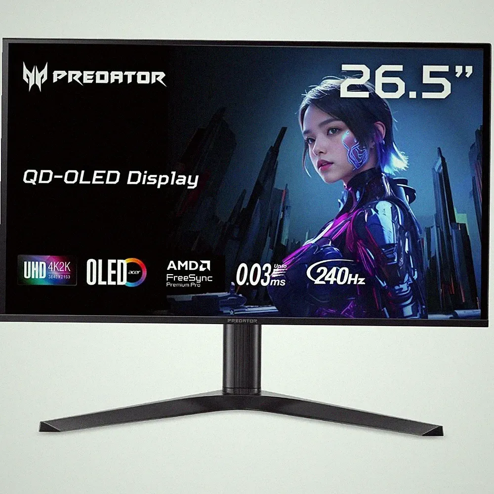Acer Predator 27" UHD 4K 240Hz OLED Gaming Monitor HDR400 USB-C Built-in Speaker