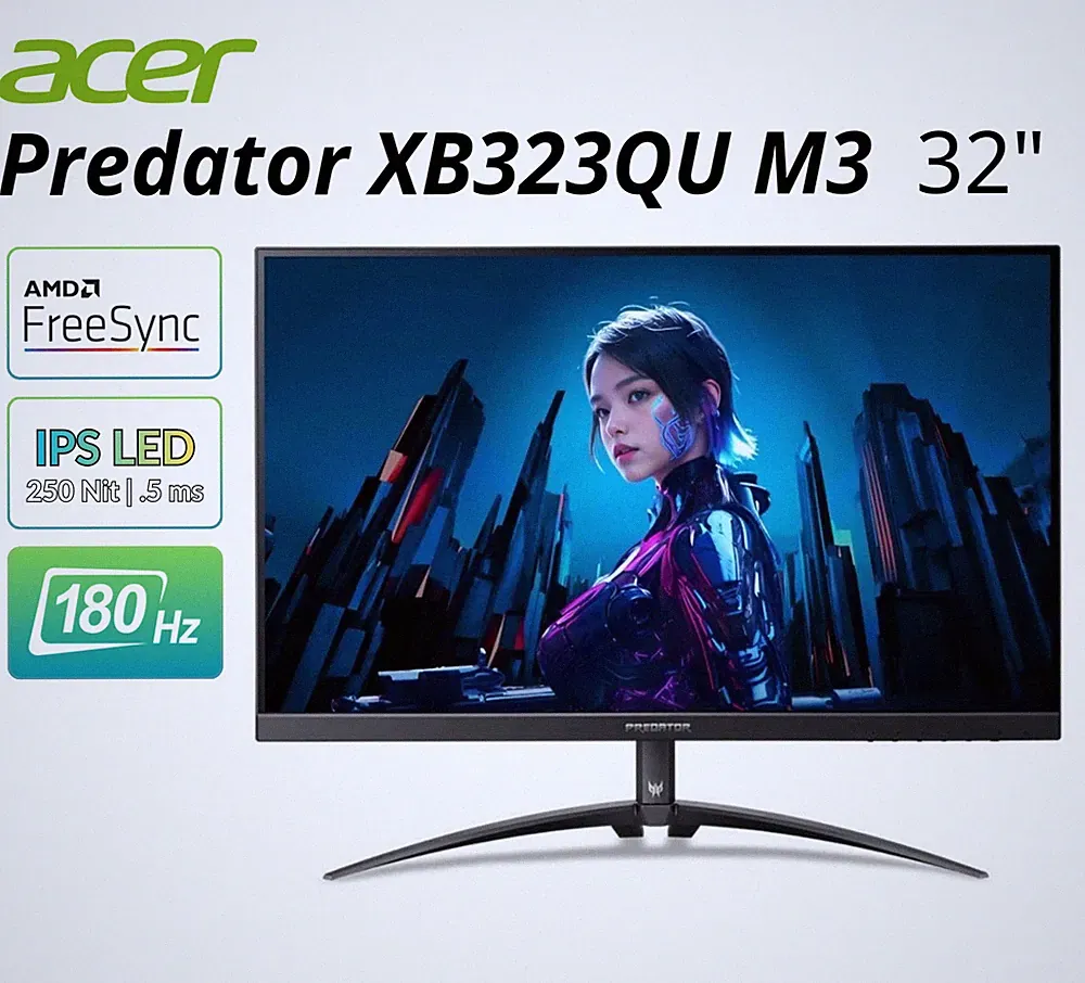 Acer Predator 32" XB323QU M3 2560x1440 180Hz 250Nit 0.5ms 100x100 Refurbished