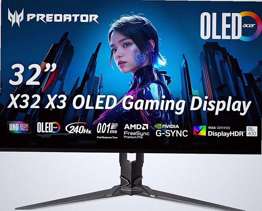 Acer Predator X32 X3 31.5" OLED Gaming Monitor 240Hz .01ms G-SYNC Refurbished