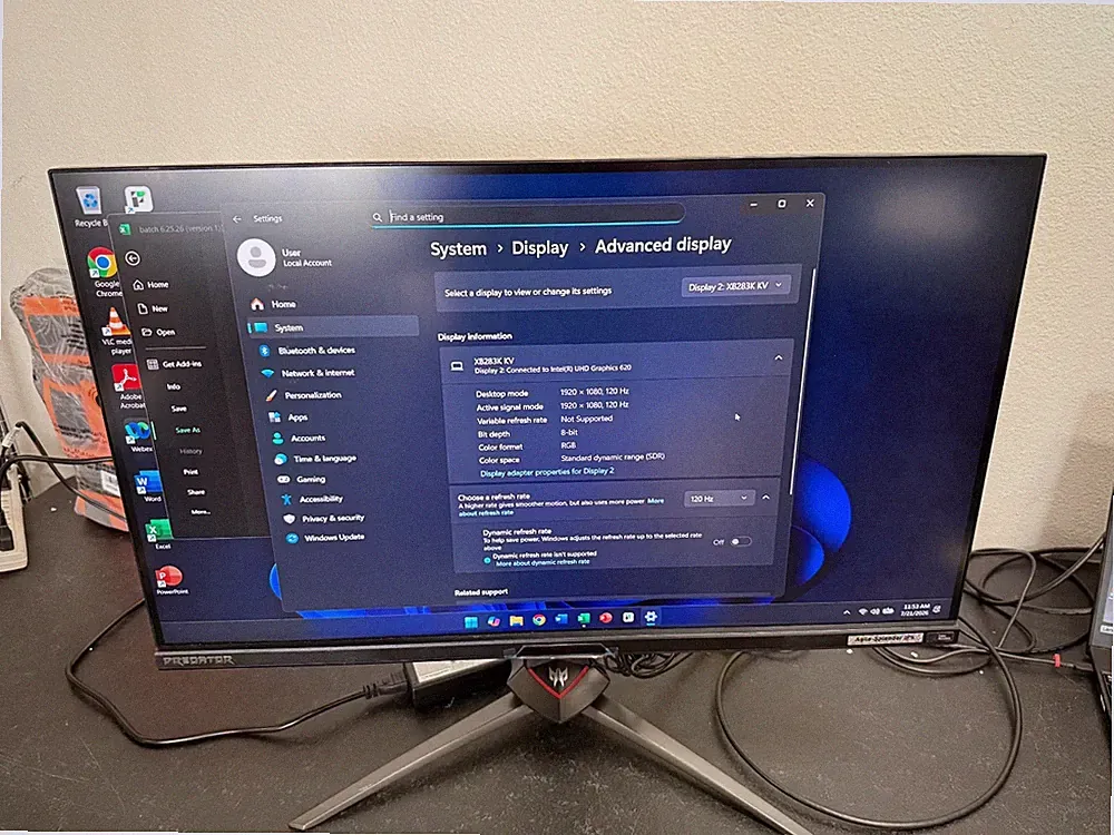 Acer Predator XB283K Kvbmiipruzx (UM.PX3AA.V01) 28'' UHD IPS LCD Gaming Monitor