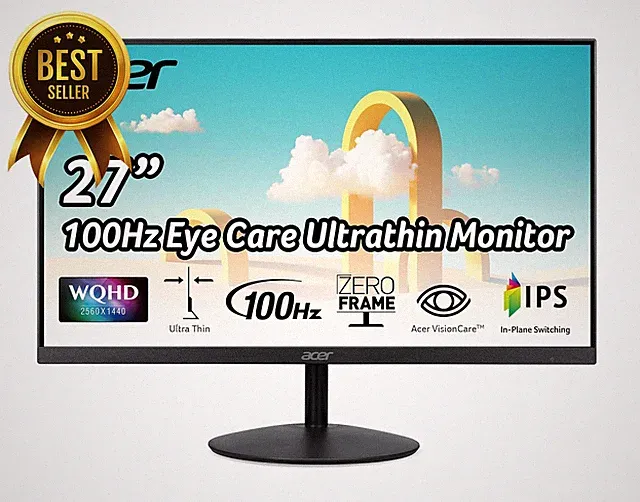 Acer SB272U 27" WQHD IPS Monitor 100Hz 1ms FreeSync HDMI DisplayPort