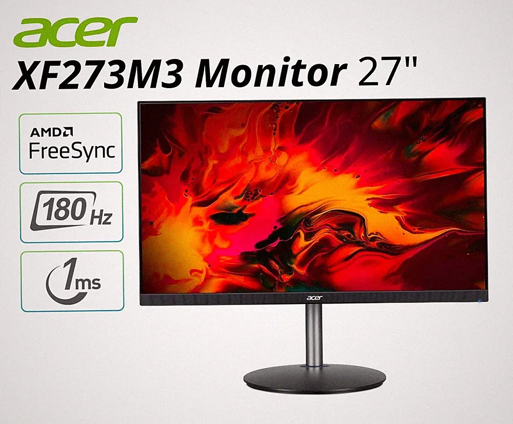 Acer XF273M3 27" Gaming Monitor LCD 180Hz 1920x1080 250Nit 1ms IPS