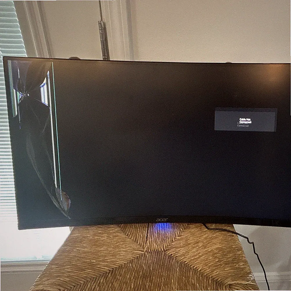 Acer XZ270 27" Curved LED Gaming Monitor 165Hz 1ms 1080p HDMI DP Cracked Screen