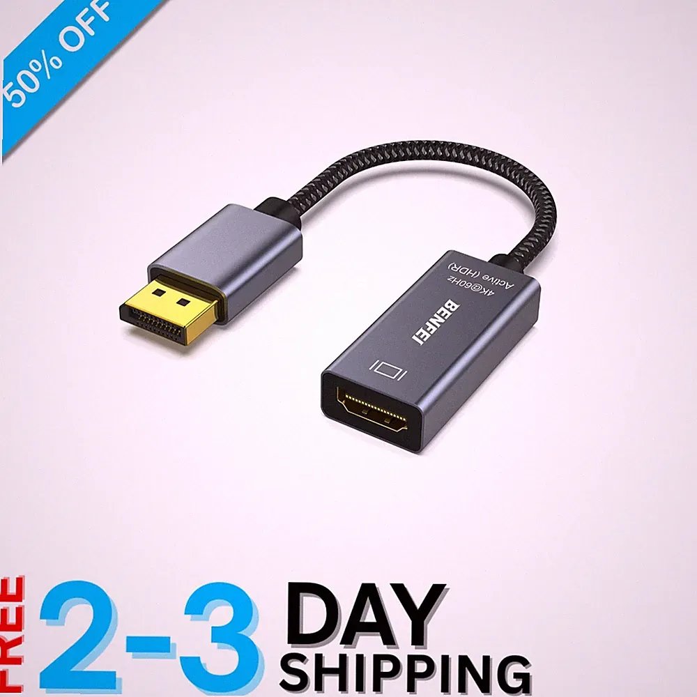 Active DisplayPort to HDMI Adapter 4K@60Hz for Multi-Screen Gaming Enthusiasts