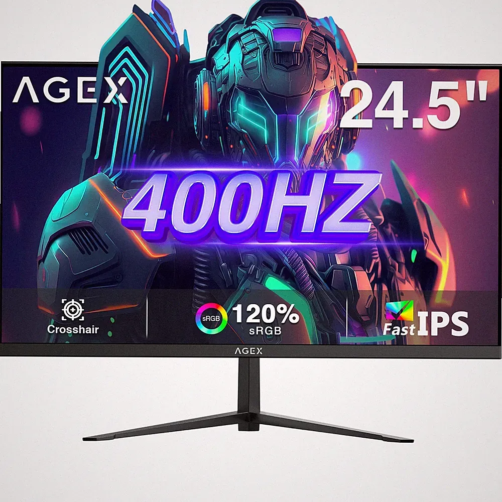 AGEX AG25S 24.5" FHD 1920x1080 120% sRGB 400Hz 1ms Fast IPS Gaming Monitor