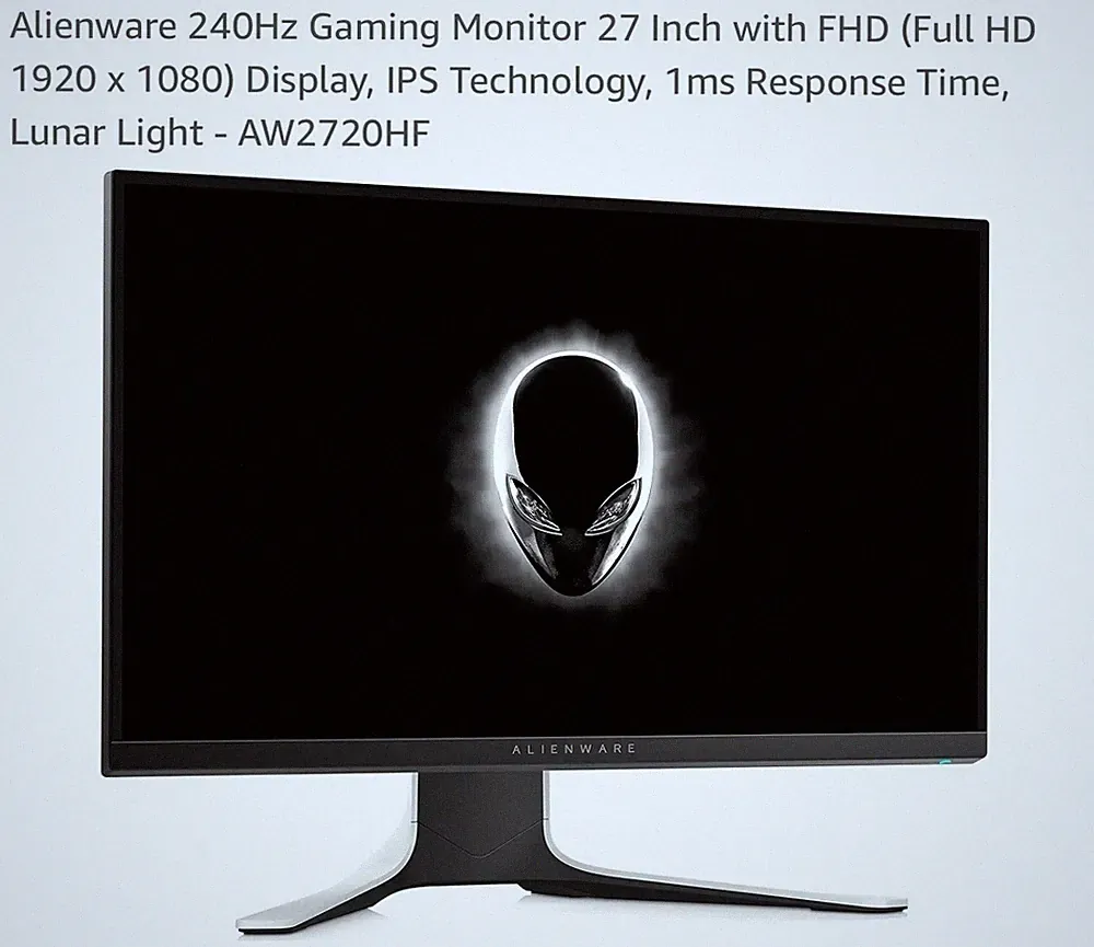 Alienware 240 Hz 1080p It Works Perfect Good For Console And Pc
