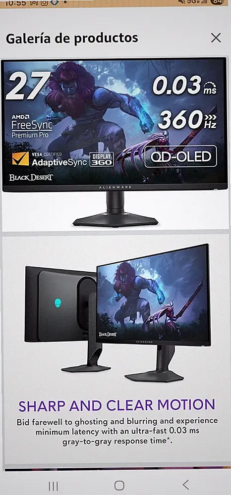 Alienware 27" AW2725DF QHD QD-OLED 360Hz Gaming Monitor