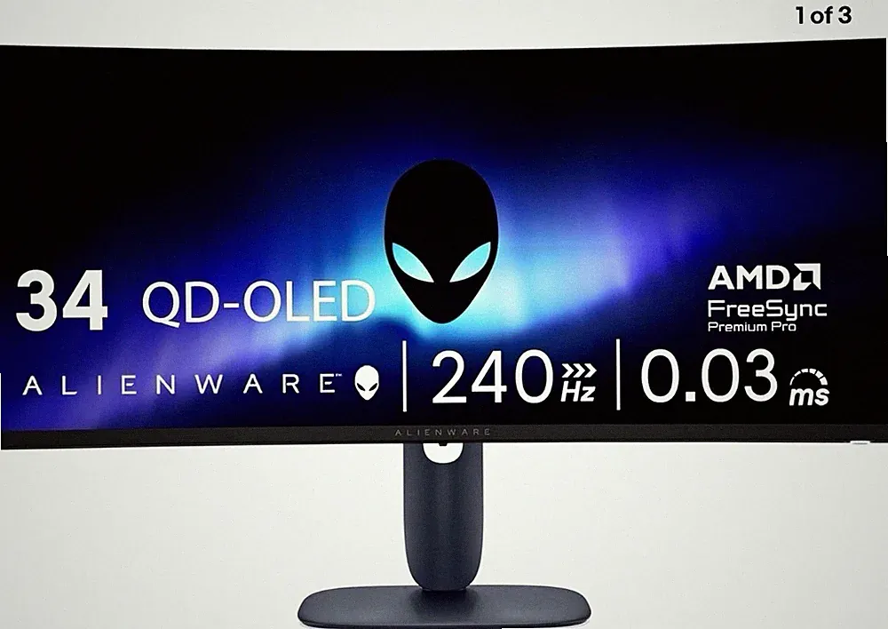 Alienware 34 QD-OLED 34" Curved Ultrawide Gaming Monitor 3440x1440 240Hz