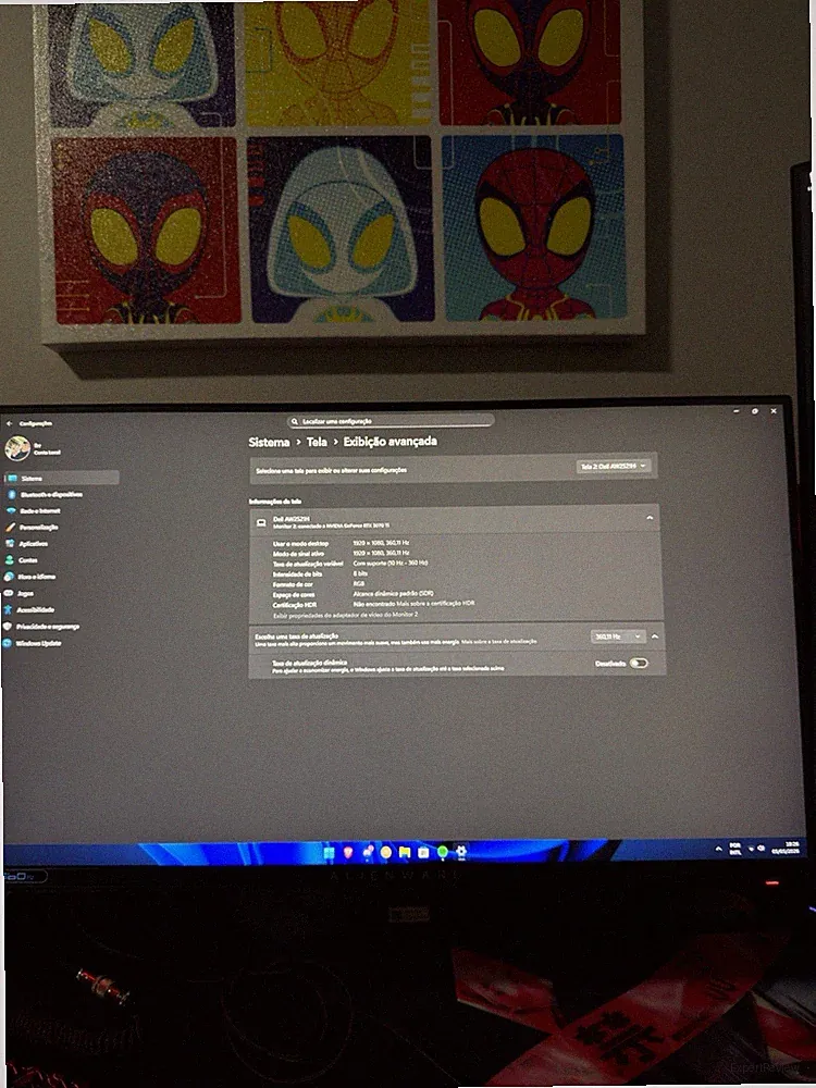 Alienware AW2521H 24.5" IPS LCD 360Hz Gaming Monitor NVIDIA G-SYNC 1920x1080