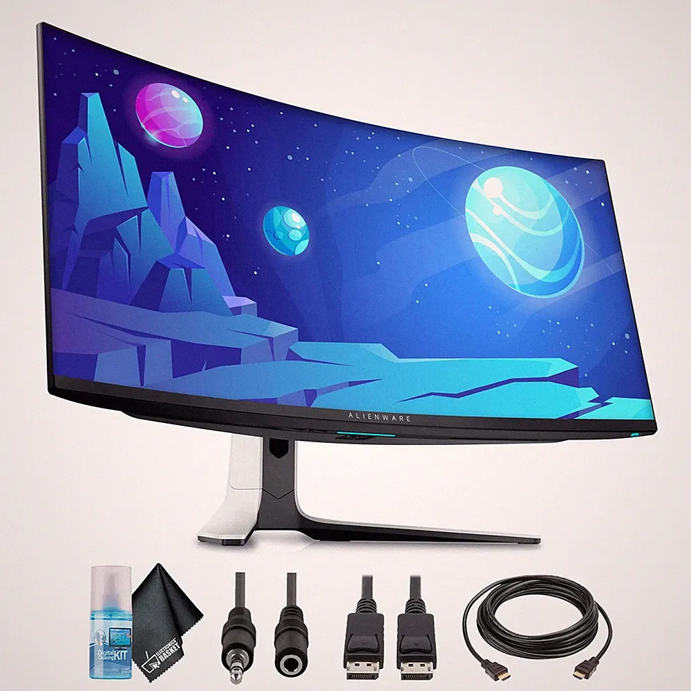 Alienware AW3423DW 34.2" 1440p HDR 175 Hz Curved Gaming Monitor (Lunar Light) +