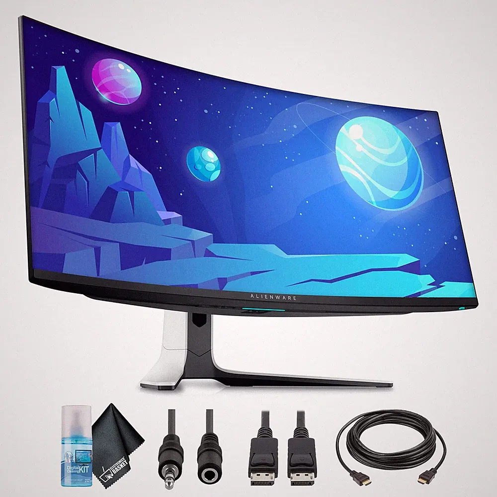 Alienware AW3423DW 34.2" 1440p HDR 175 Hz Curved Gaming Monitor (Lunar Light) +