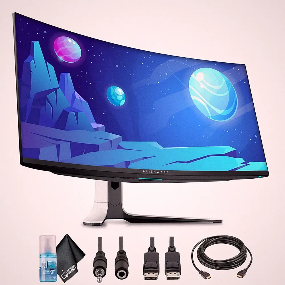 Alienware AW3423DW 34.2" 1440p HDR 175 Hz Curved Gaming Monitor (Lunar Light) +