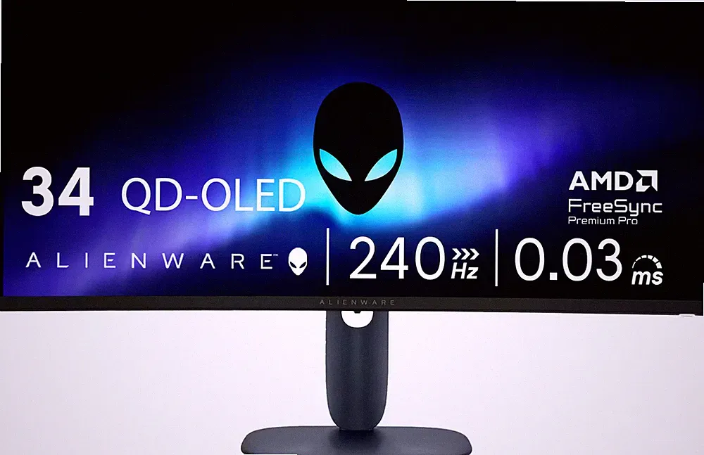 Alienware - AW3425DW 34" QD-OLED Curved WQHD 240Hz 0.03ms FreeSync Premium Pr...