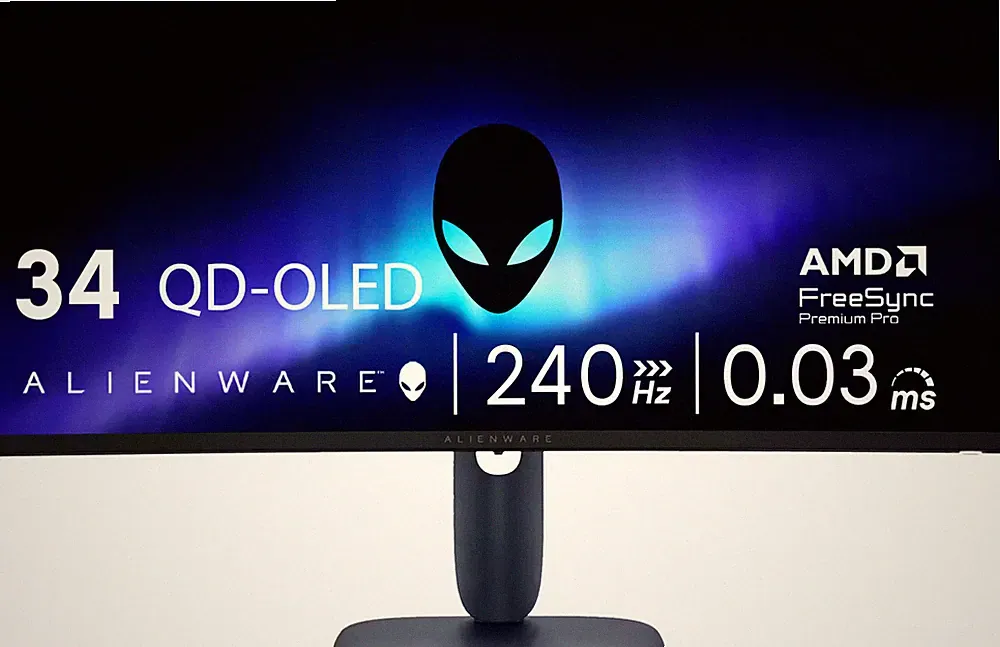 Alienware - AW3425DW 34" QD-OLED UWQHD 240Hz 0.03ms FreeSync Premium Pro Curv...