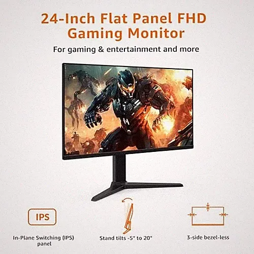 AMAZON BASICS 24 INCH (23.8 INCH VIEWABLE) GAMING MONITOR, FHD 1080P, - BLACK