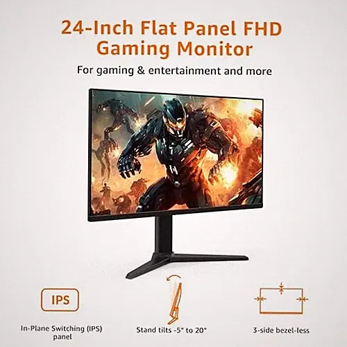 AMAZON BASICS 24 INCH (23.8 INCH VIEWABLE) GAMING MONITOR, FHD 1080P, - BLACK