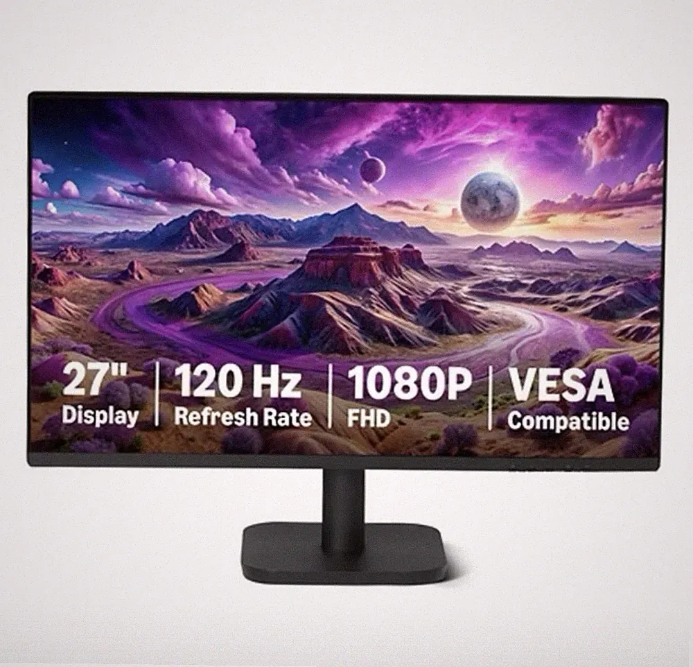 Amazon Basics 27" IPS FHD 1080p 120Hz Monitor Adaptive-Sync VESA HDMI Black