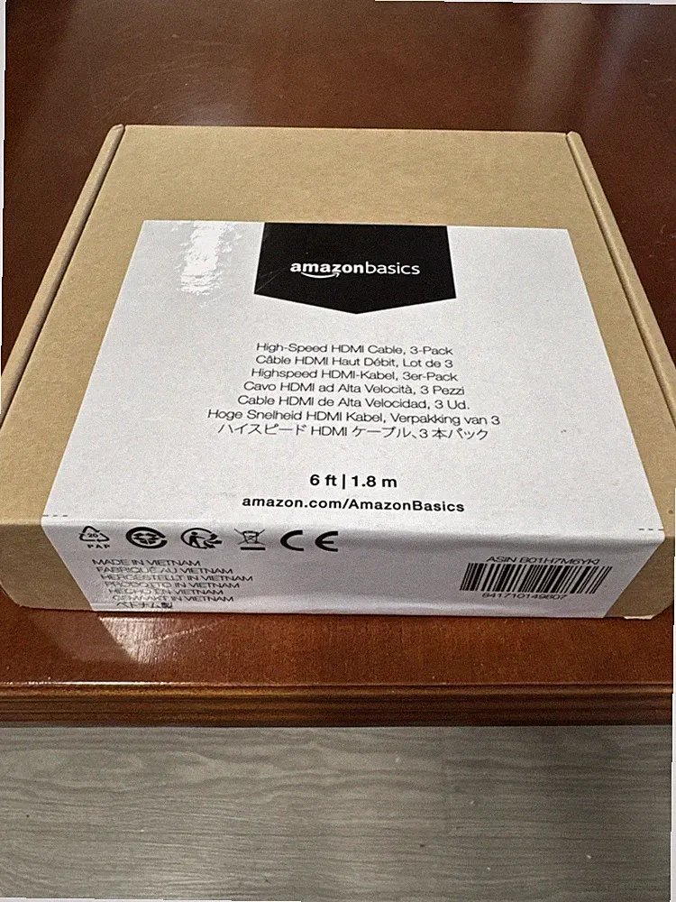 Amazon Basics 6 Foot HDMI Display Cable - 3 Pack New Sealed TV PC Monitor