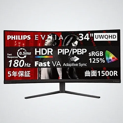 [Amazon.co.jp Exclusive] PHILIPS EVNIA Curved Gaming Monitor 34-inch /