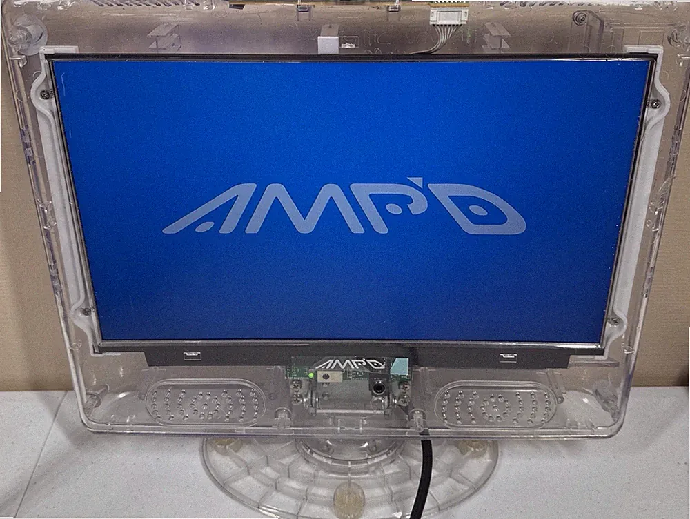 🍀 AMPD 13" Portable LED FHD TV Monitor Clear Chassis Retro Gaming Small Screen