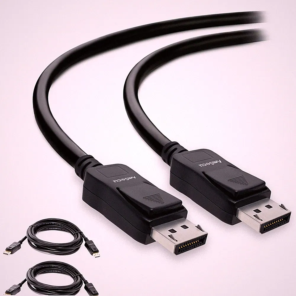 AmSecu 2 Pack DisplayPort to DisplayPort 1.2 10ft dp cable 4K@60hz, 1440p@144hz