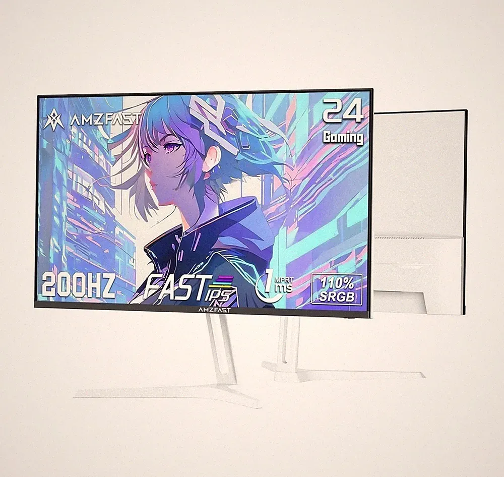 Amzfast 24 Inch Gaming Monitor 200Hz FHD 1080p Fast IPS Computer Monitor, 110...