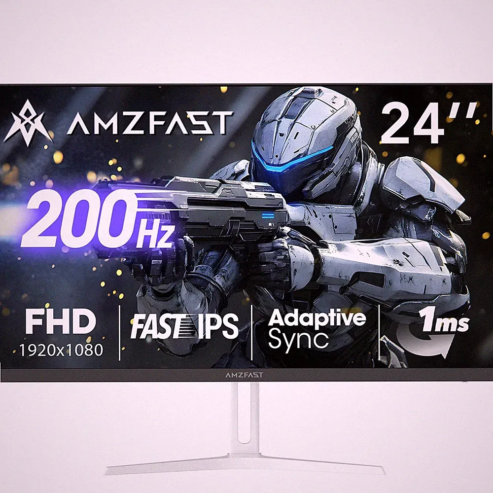 Amzfast 24 Inch Gaming Monitor 200Hz FHD 1080p Fast IPS Computer Monitor, 110...