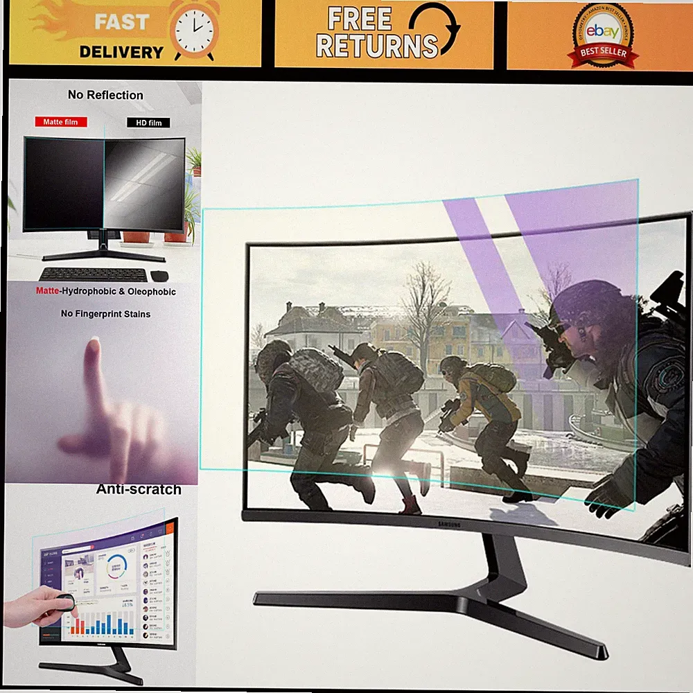 Anti-Glare Blue Light Filter for 34" Curved Ultrawide Gaming Monitor - Eye Strai