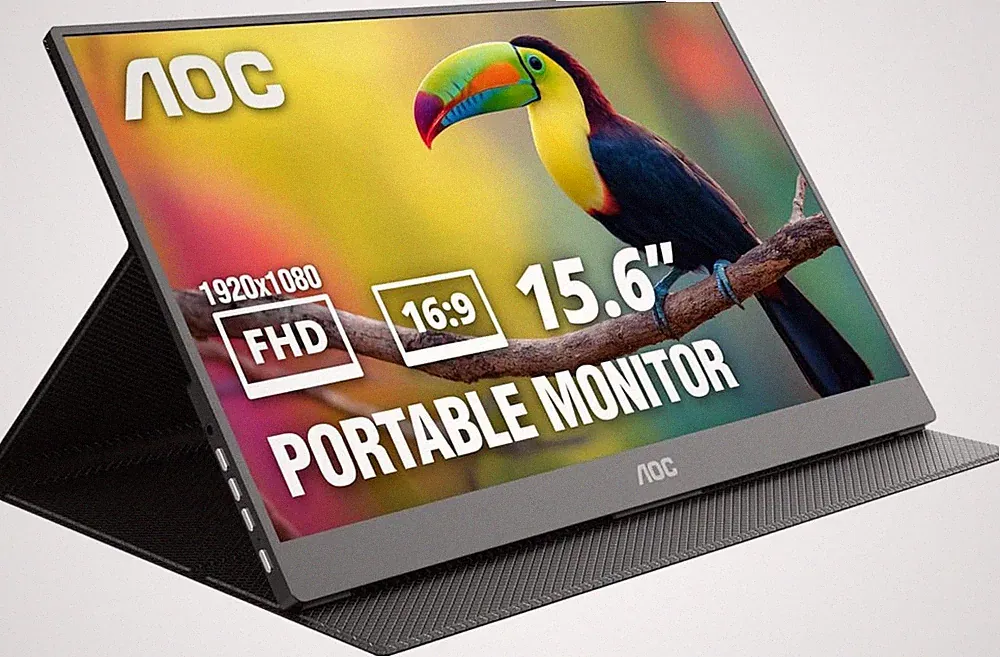 AOC 16T20 Portable Monitor 15.6" FHD 1080p IPS Display, USB-C x2, Mini HDMI,...