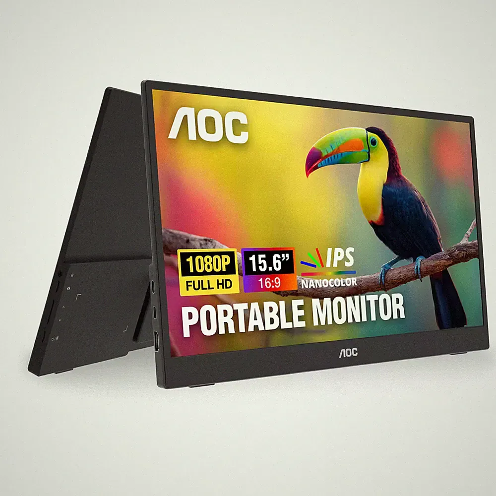 AOC - 16T35 15.6" IPS Panel Portable Monitor, LED, FHD (1920x1080), USB-C - B...