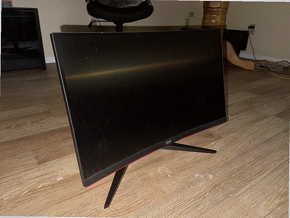 AOC 24" Curved Frameless Gaming Monitor, FHD 1920x1080, 1ms, Height adjustable