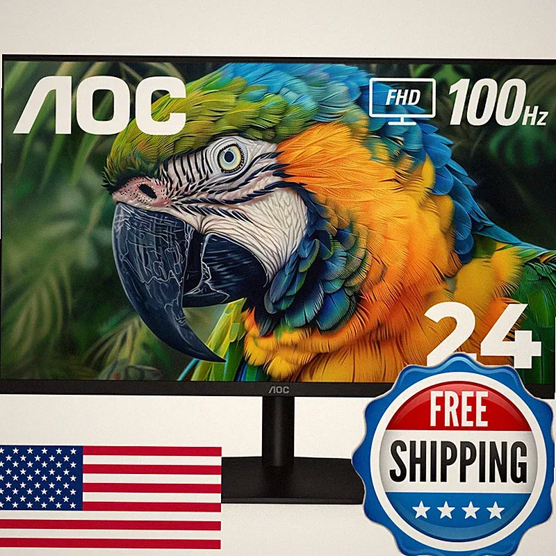 Aoc 24B2H2 24 Frameless Ips Monitor Fhd 1920X1080 100Hz 106 Srgb For Home And