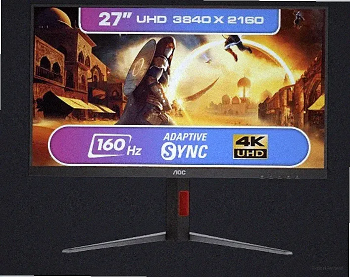AOC 27' 4K IPS HDR400, LCD W-LED 16:9, 3840 x 2160 UHD HDR10 Speakers HDMI 2.1