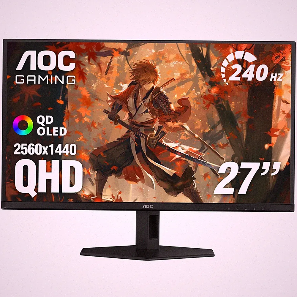 AOC 27 Gaming Monitor QHD 240Hz QD OLED NVIDIA G SYNC Compatible Q27GAZD