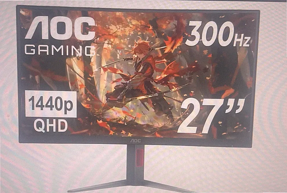 AOC 27 Inch Curved Gaming Monitor 2K QHD 300Hz VA 0.3ms, Computer Monitor
