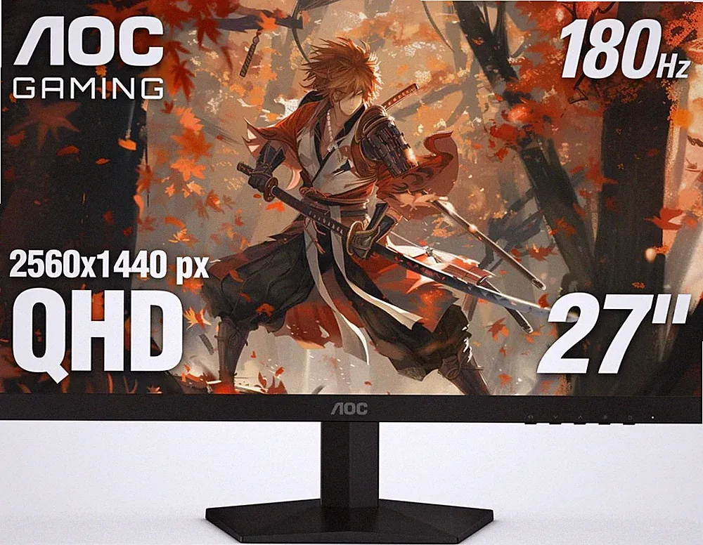 AOC 27 Inch Gaming Monitor 2K QHD 180Hz VA 1ms HDR, Q27G4XN