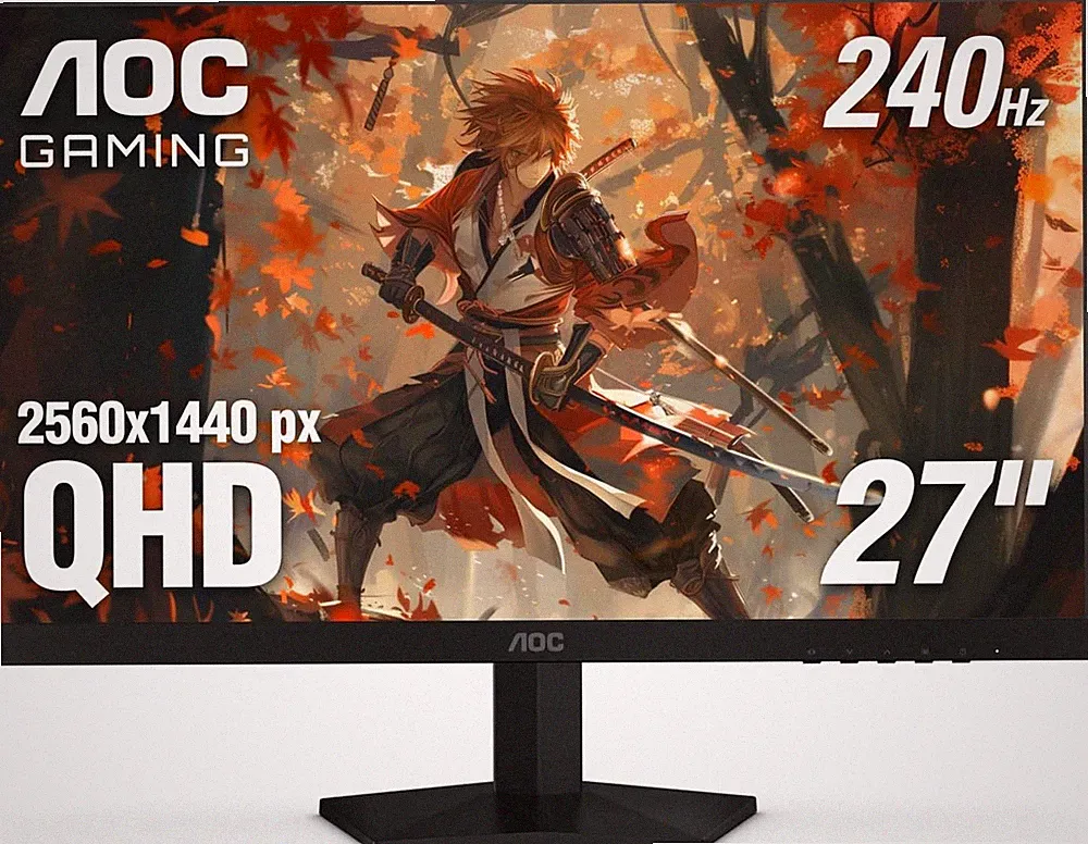 AOC 27 Inch Gaming Monitor 2K QHD 240Hz IPS G-SYNC Compatible, Q27G41ZE | 2560×1