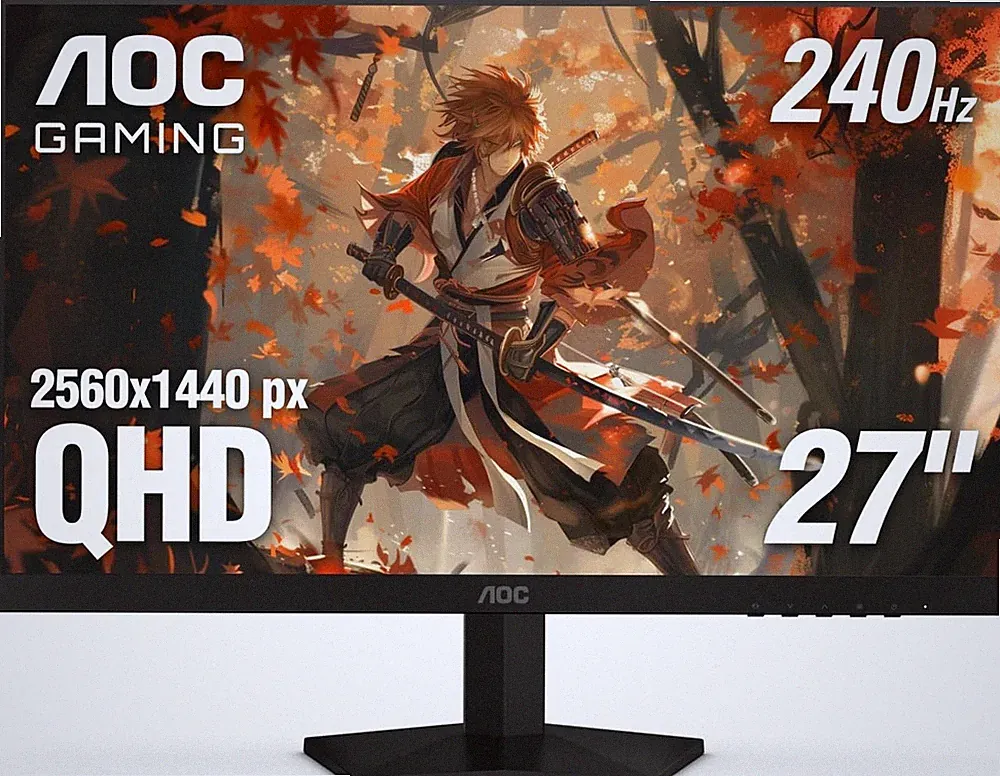 AOC 27 Inch IPS Gaming Monitor 2560X1440, 240Hz, Overclock 260Hz 0.03ms