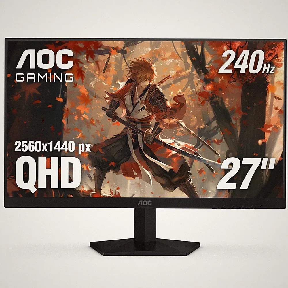 AOC 27 Inch QHD Gaming Monitor 240Hz 0.3ms, Overclock 260Hz, IPS, 2560x1440,...