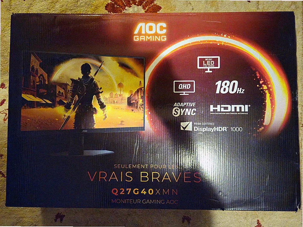 AOC - 27" Q27G40XMN Mini-LED Gaming Monitor QHD 180Hz 1ms HDR1000