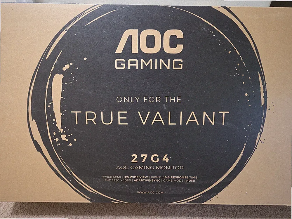 AOC 27G4 27" IPS Gaming Monitor 180Hz 1ms 1080p HDMI Adaptive-Sync Black
