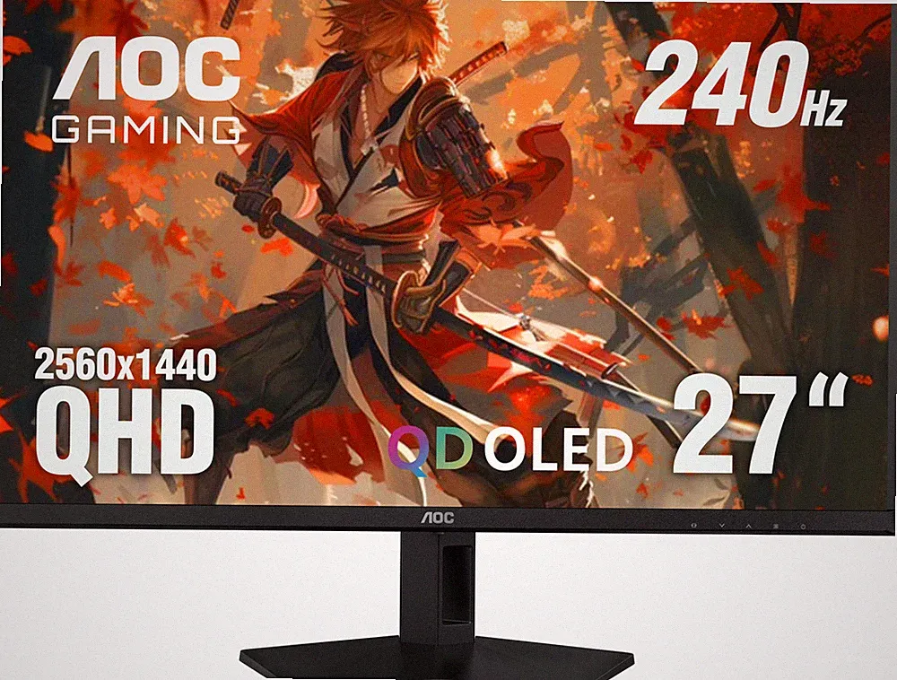 AOC - 27QD-OLED, QHD, 240hz, G-Sync Compatible, .03ms, Gaming Monitor - Black