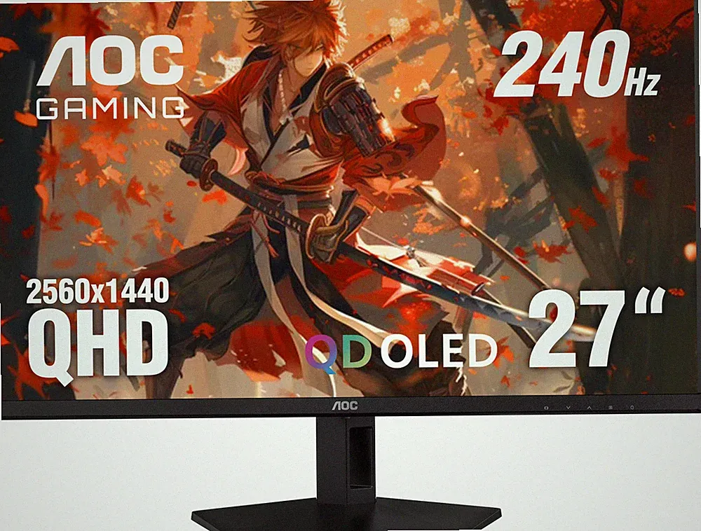 AOC - 27QD-OLED, QHD, 240hz, G-Sync Compatible, .03ms, Gaming Monitor - Black