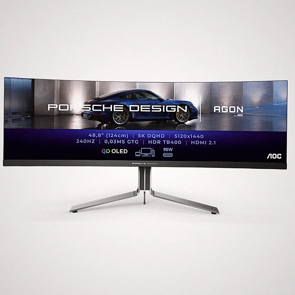 AOC Agon PRO PD49 49" OLED Gaming Monitor DQHD 5120x1440 240Hz 1ms 1800R AMD