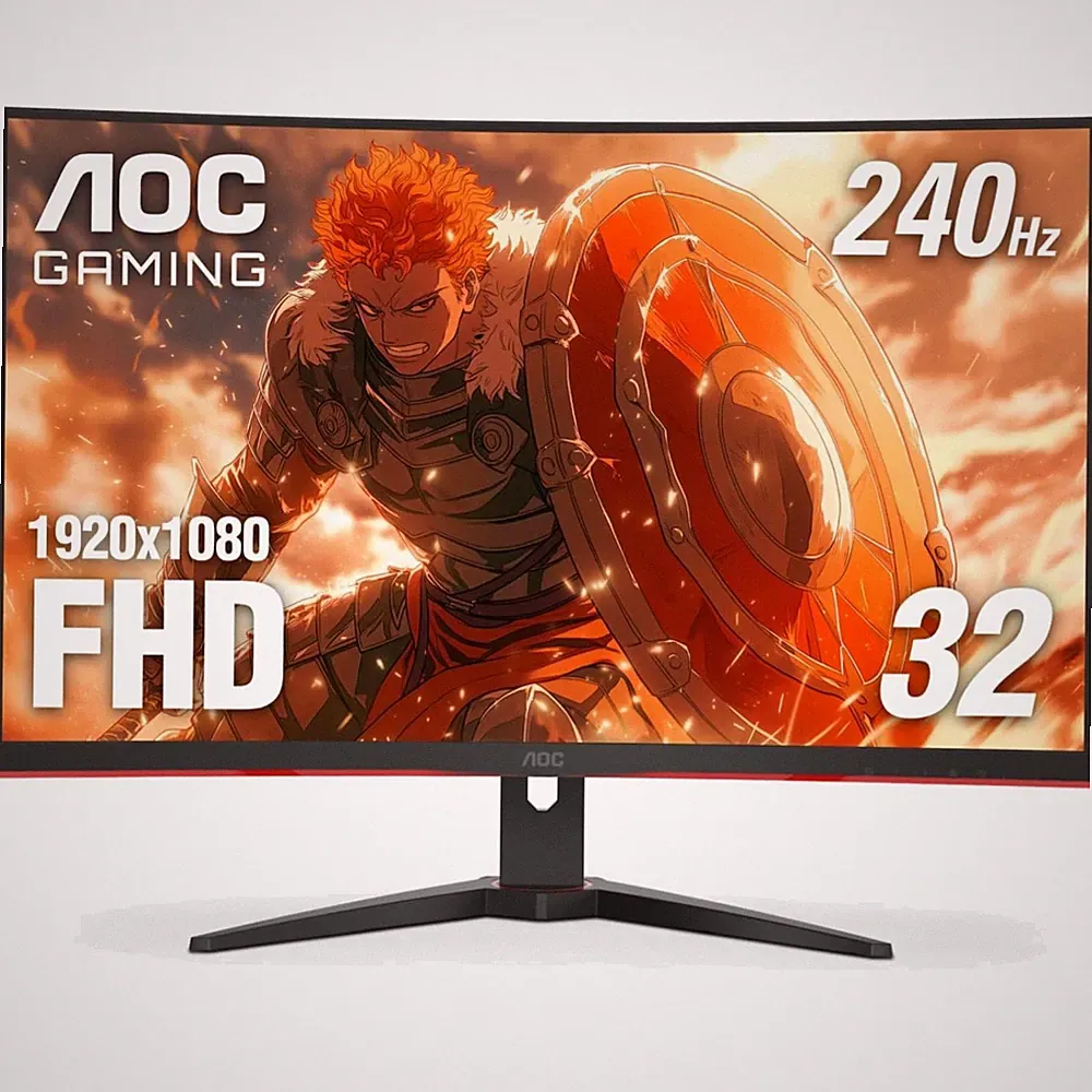 AOC C32G2ZE 32 Curved Frameless Gaming Monitor 1080P 240Hz 05ms