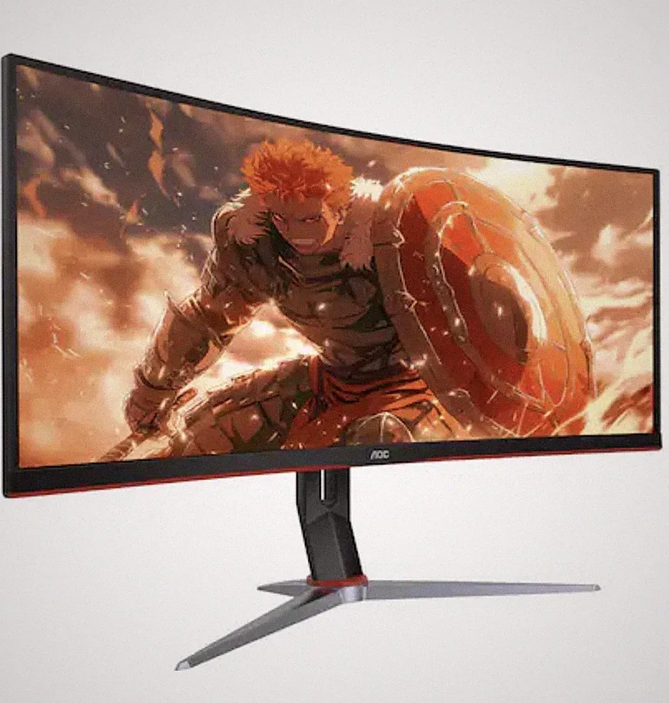 AOC - CU34G2XP 34" VA Curved Gaming Monitor, WQHD (3440x1440), 180Hz, 1ms, Black