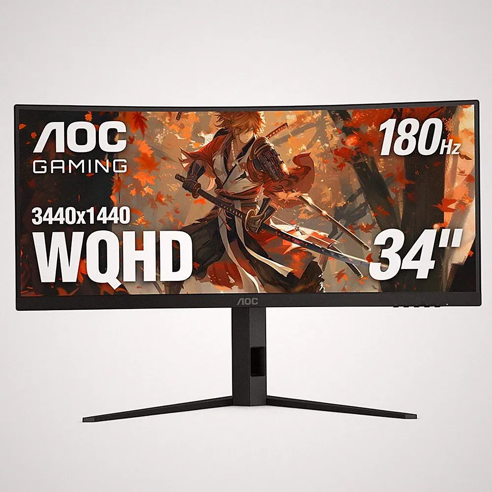 AOC CU34G4 34" UltraWide Curved Gaming Monitor 2K WQHD 3440 x 1440 180Hz 0.5ms