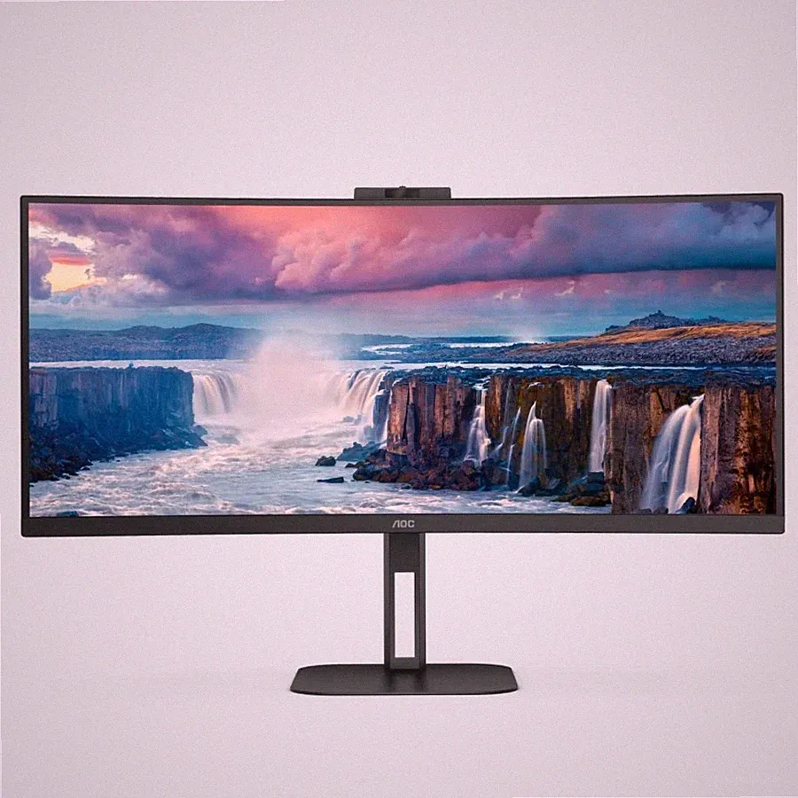 AOC CU34V5CW 34'' Monitor Curved Ultra Wide WQHD 3440x1440P Adjustable Stand